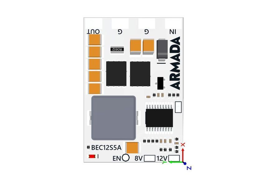 Регулятор живлення ARMADA UBEC 12S 6-55V - 5V/8V/12V 5A ARMADA-BEC12S5A-PRO фото