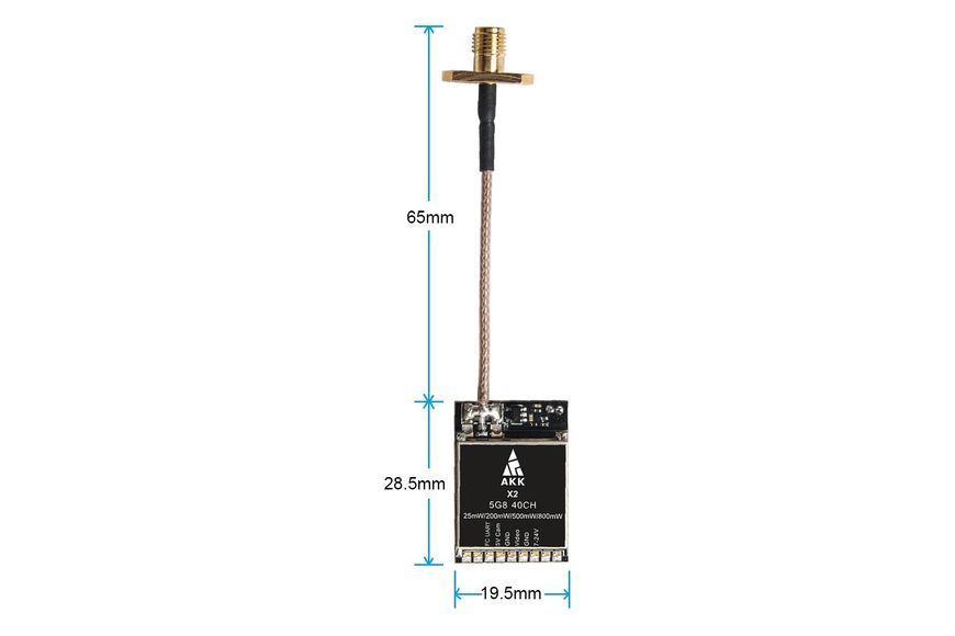 Відеопередавач AKK X2-P 5.8GHz 800mW AKK-X2PVTX фото