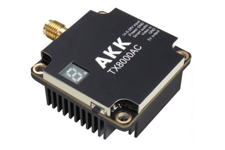 Видеопередатчик AKK TX8000 AC 4.9-6.0GHz 8W (96 каналов) AKK-TX8000AC фото