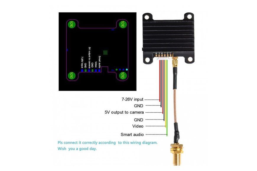 Відеопередавач AKK Race Ranger 5.8GHz 200-1600mW AKK-RRVTX фото