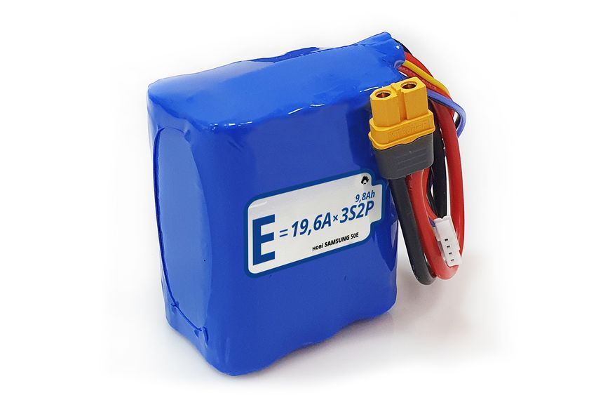 Батарея Energy Life Li-Ion 3S2P 21700-50E 12AWG XT60-F (001) ENL-3S2P-21700-50E-001 фото